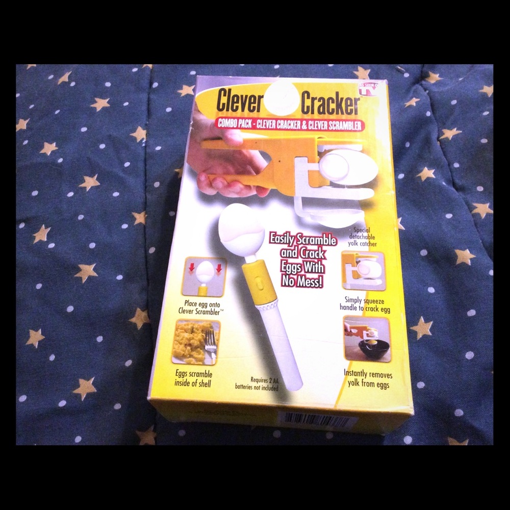 New Clever Cracker scramble and crack eggs no mess
